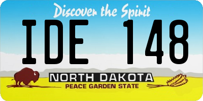 ND license plate IDE148