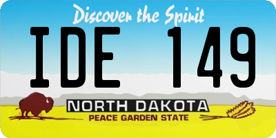 ND license plate IDE149
