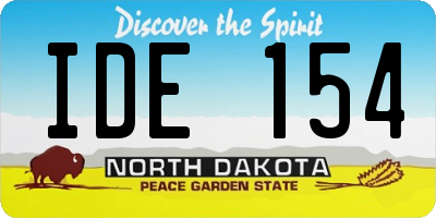 ND license plate IDE154