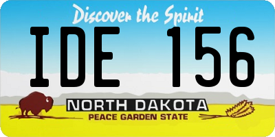 ND license plate IDE156