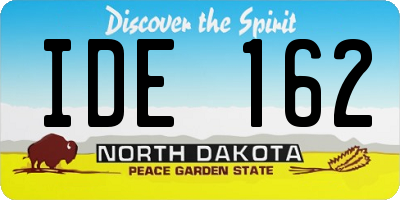 ND license plate IDE162