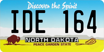 ND license plate IDE164
