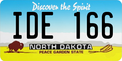 ND license plate IDE166