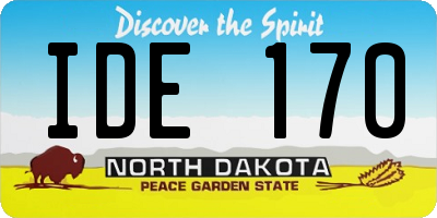 ND license plate IDE170