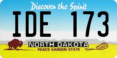 ND license plate IDE173