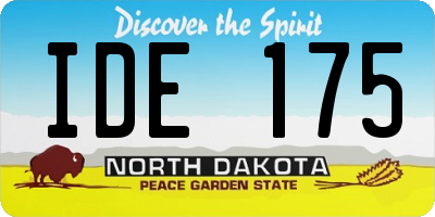 ND license plate IDE175