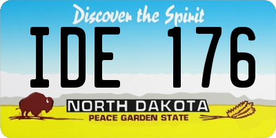 ND license plate IDE176
