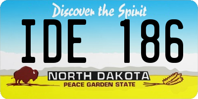 ND license plate IDE186