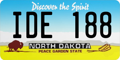 ND license plate IDE188