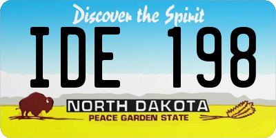 ND license plate IDE198