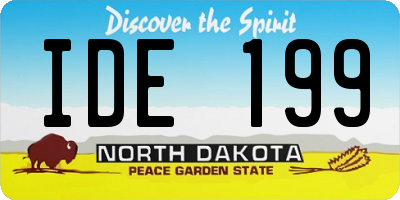 ND license plate IDE199