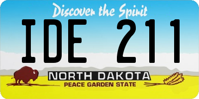 ND license plate IDE211