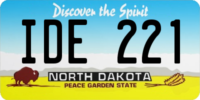ND license plate IDE221