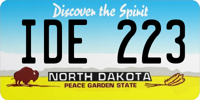 ND license plate IDE223