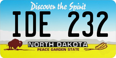 ND license plate IDE232