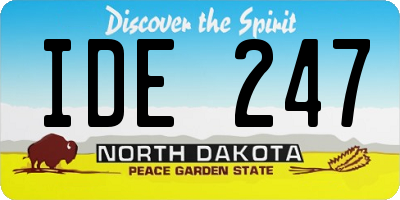 ND license plate IDE247