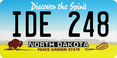 ND license plate IDE248