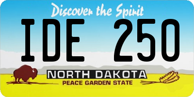 ND license plate IDE250
