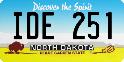 ND license plate IDE251