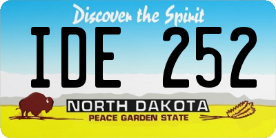 ND license plate IDE252
