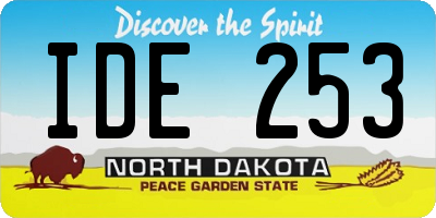 ND license plate IDE253