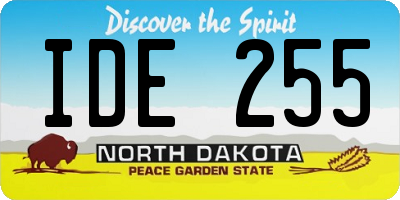 ND license plate IDE255