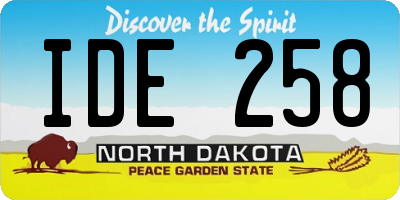 ND license plate IDE258