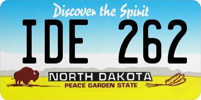 ND license plate IDE262