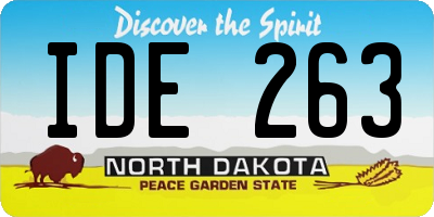 ND license plate IDE263