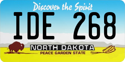 ND license plate IDE268