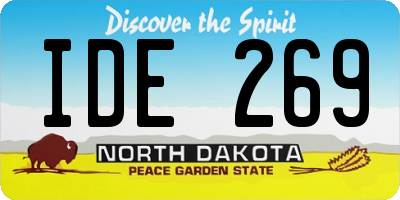 ND license plate IDE269