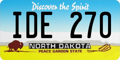 ND license plate IDE270