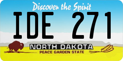 ND license plate IDE271