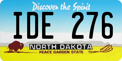 ND license plate IDE276