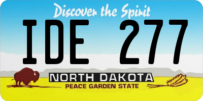 ND license plate IDE277