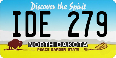 ND license plate IDE279