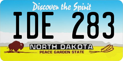 ND license plate IDE283