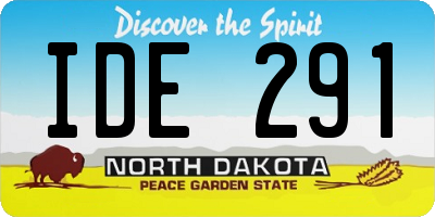 ND license plate IDE291