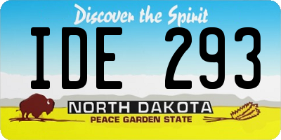 ND license plate IDE293
