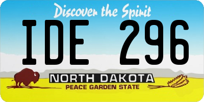 ND license plate IDE296