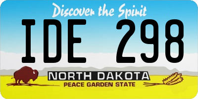 ND license plate IDE298
