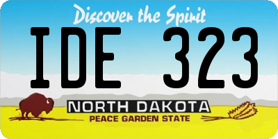 ND license plate IDE323