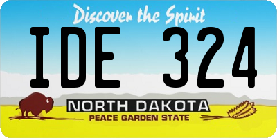 ND license plate IDE324