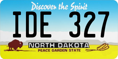 ND license plate IDE327