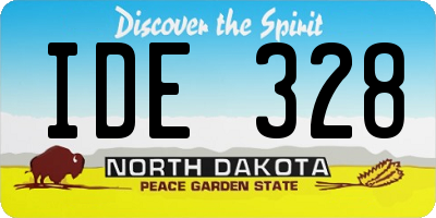ND license plate IDE328