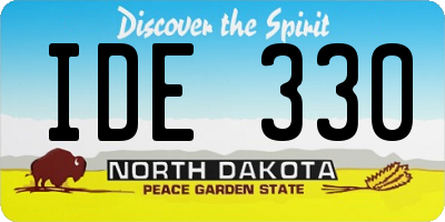 ND license plate IDE330