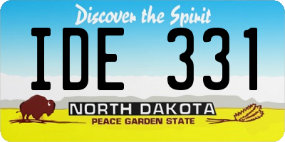 ND license plate IDE331