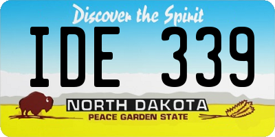 ND license plate IDE339