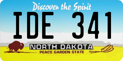 ND license plate IDE341