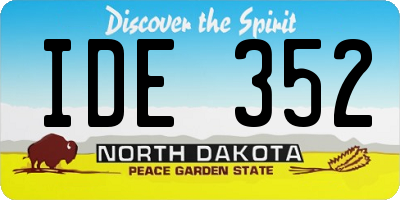 ND license plate IDE352